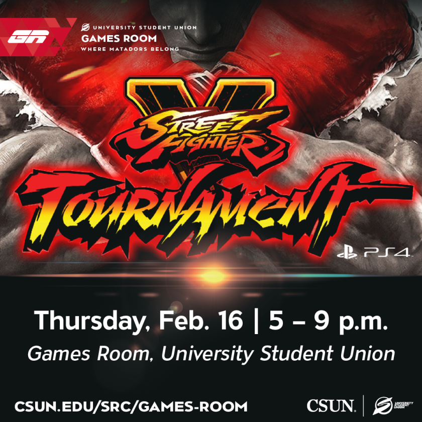 Games Room Street Fighter V Tournament California State University